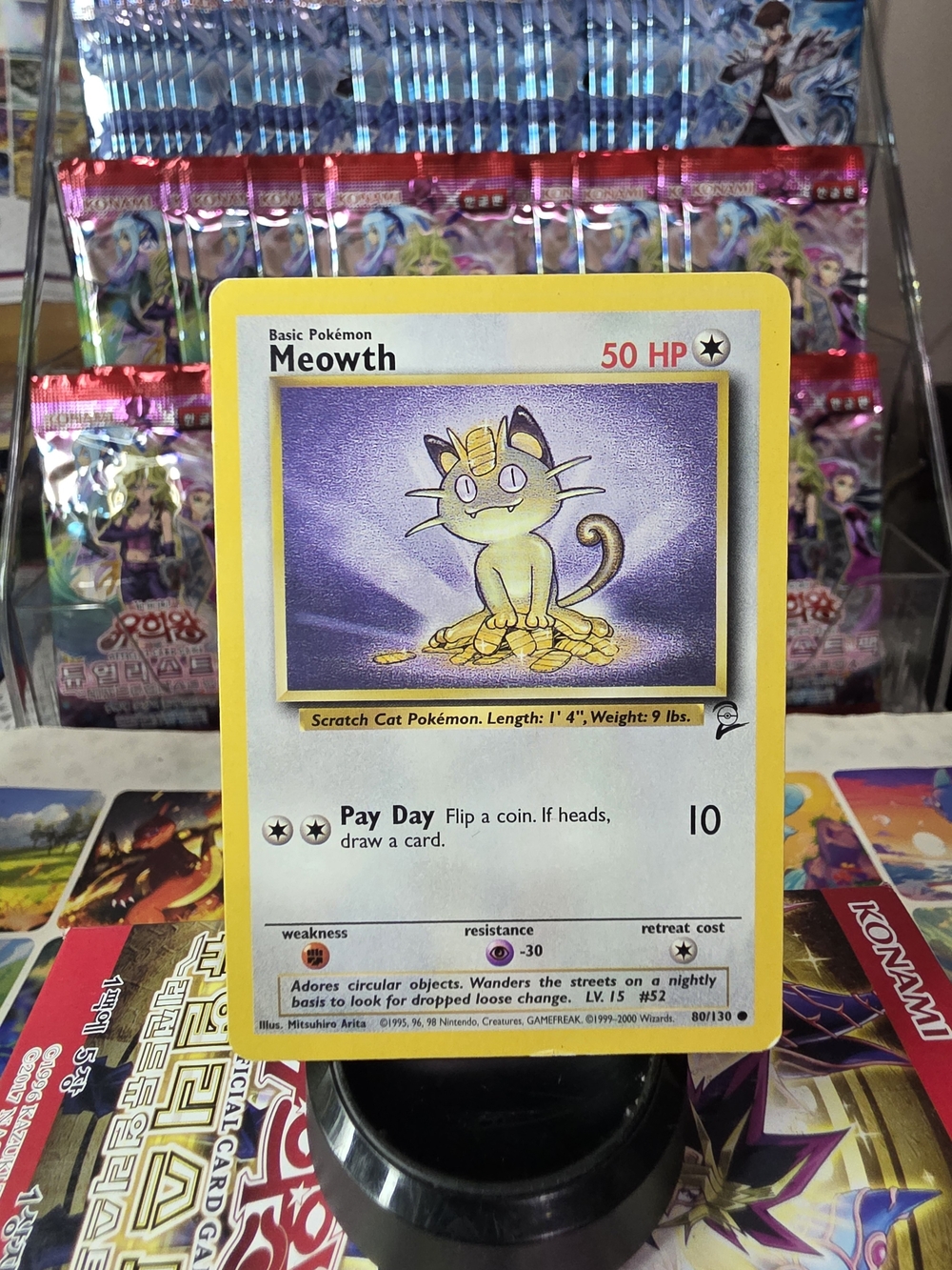 Meowth Pokémon Card - Yellow Border - Unbranded